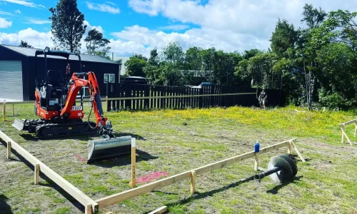 Clearing the existing driveways to prepare for new concrete installation — by Manawatu Concrete. Clearing the existing driveways to prepare for new concrete installation — by Manawatu Concrete.